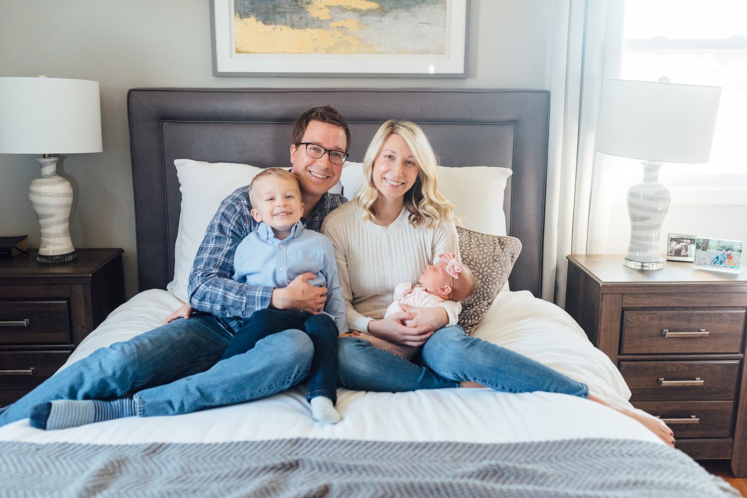 Kim + Nathan + Wyatt + Violet - Abington Lifestyle Family Session - Olney Newborn Photographer - Alison Dunn Photography photo