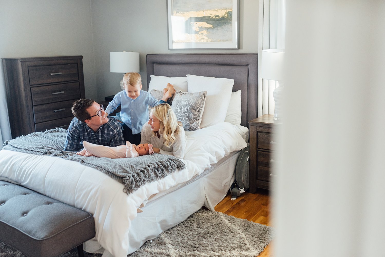 Kim + Nathan + Wyatt + Violet - Abington Lifestyle Family Session - Olney Newborn Photographer - Alison Dunn Photography photo