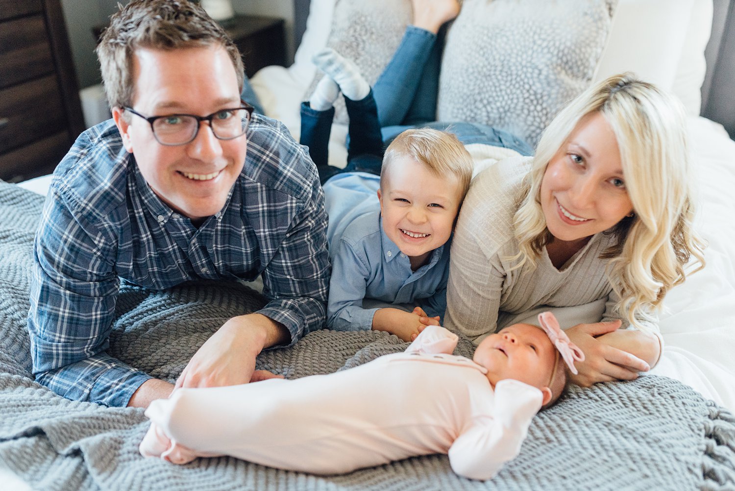 Kim + Nathan + Wyatt + Violet - Abington Lifestyle Family Session - Olney Newborn Photographer - Alison Dunn Photography photo