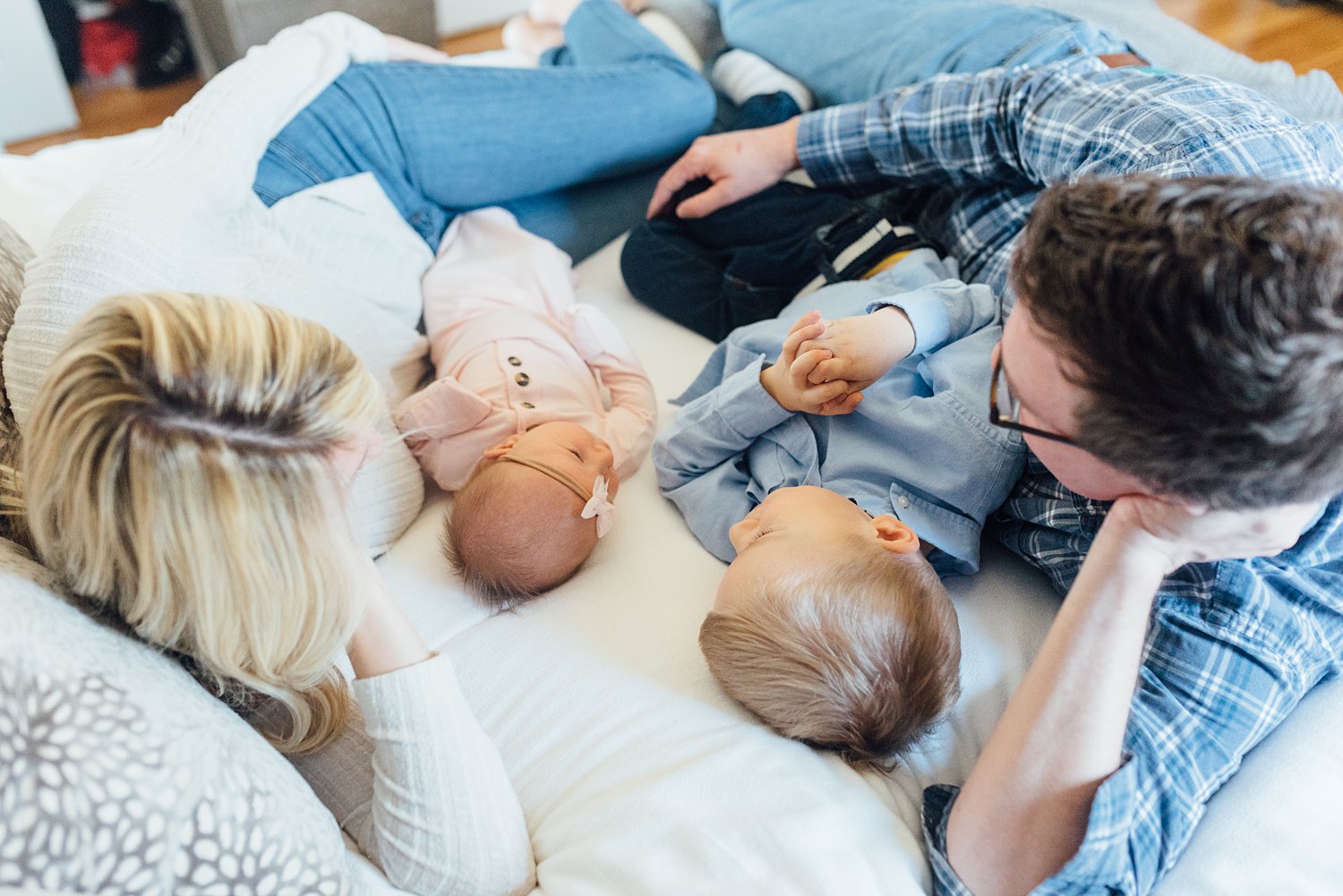 Kim + Nathan + Wyatt + Violet - Abington Lifestyle Family Session - Olney Newborn Photographer - Alison Dunn Photography photo