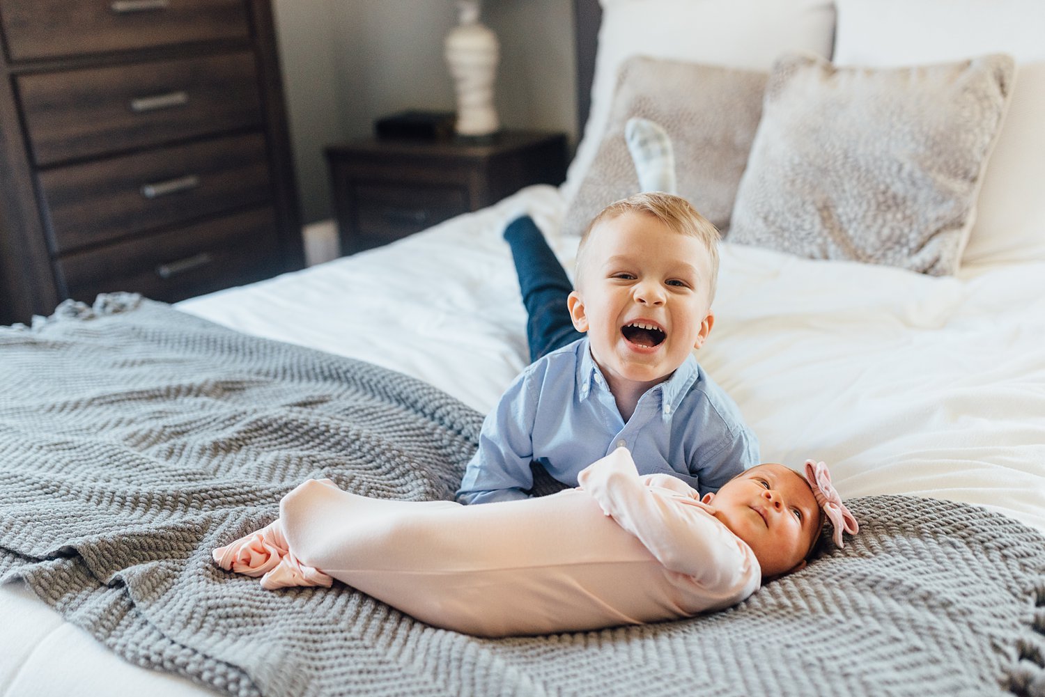 Kim + Nathan + Wyatt + Violet - Abington Lifestyle Family Session - Olney Newborn Photographer - Alison Dunn Photography photo