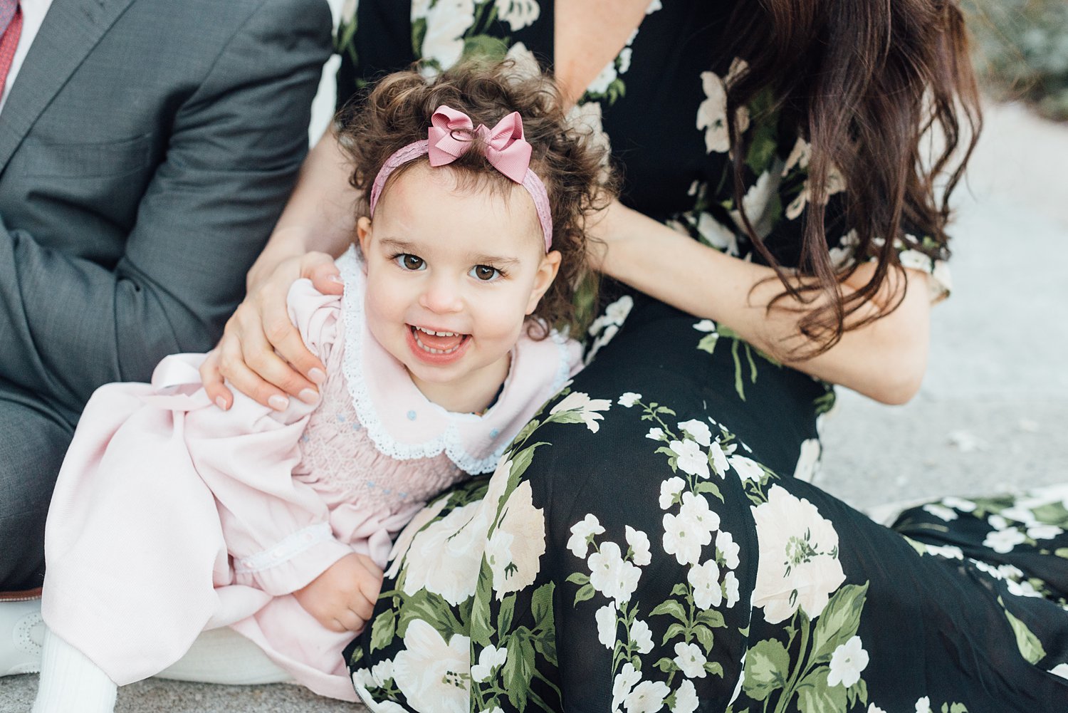 Lauren + Christos - Catholic University Cherry Blossom Family Session - DC Family Photographer - Alison Dunn Photography photo