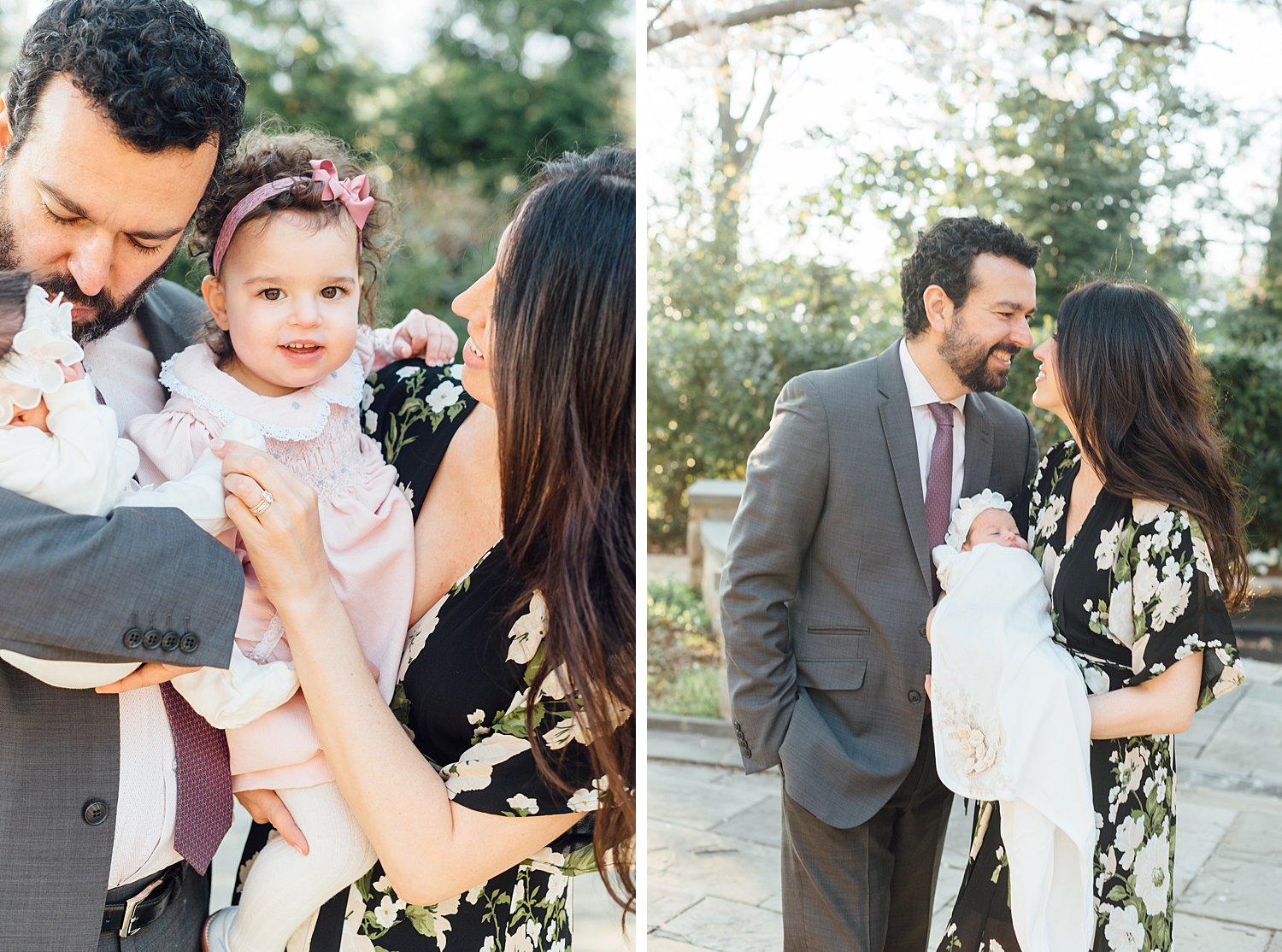 Lauren + Christos - Catholic University Cherry Blossom Family Session - DC Family Photographer - Alison Dunn Photography photo